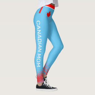 Stolze kanadische MAMA mit Rotem Ahornblätterblat Leggings