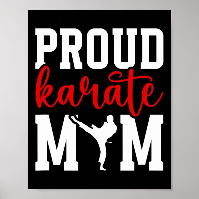 Stolze Karate-Mutter Karate-Mama  Poster (Vorne)