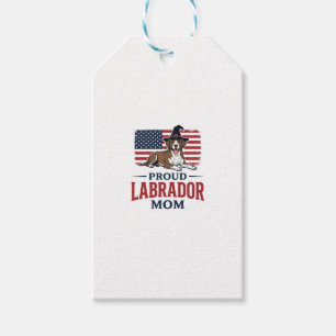 Stolze Labrador-Mama Patriotischer Hund Halloween- Geschenkanhänger