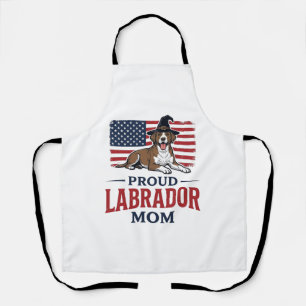 Stolze Labrador-Mama-patriotisches Hund-Halloween- Schürze