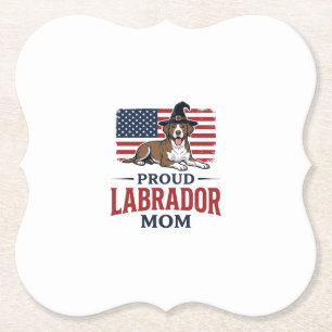 Stolze Labrador-Mama patriotisches Hund-Halloween- Untersetzer