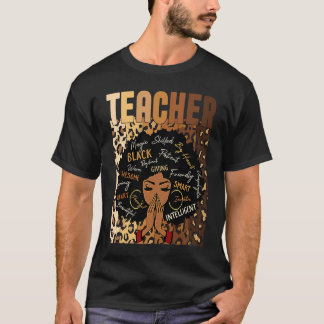 Stolze Lehrerin Black Women Afro African Black His T-Shirt