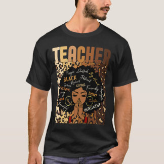 Stolze Lehrerin Black Women Afro African Black His T-Shirt