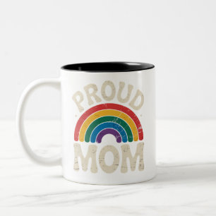 Stolze LGBTQ-Mutter Gay Pride Regenbogen Muttertag Zweifarbige Tasse