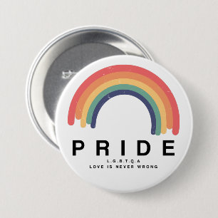 Stolze Liebe gewinnt farbenfrohe Rainbow LGBTQ Button