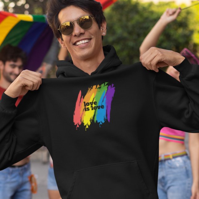 Stolze Liebe ist Liebe LGBT-Regenbogen Hoodie (Von Creator hochgeladen)