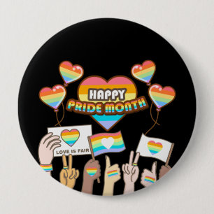 Stolze Liebe. Liebe ist fair. Stolz Monat. Button