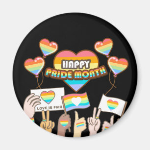 Stolze Liebe. Liebe ist fair. Stolz Monat. Magnet