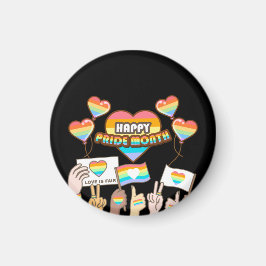 Stolze Liebe. Liebe ist fair. Stolz Monat. Magnet