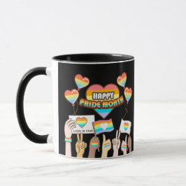 Stolze Liebe. Liebe ist fair. Stolz Monat. Tasse