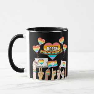 Stolze Liebe. Liebe ist fair. Stolz Monat. Tasse