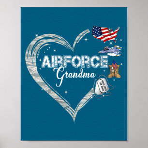 Stolze Luftwaffe-Oma der Frauen Luftwaffe-Abschlus Poster