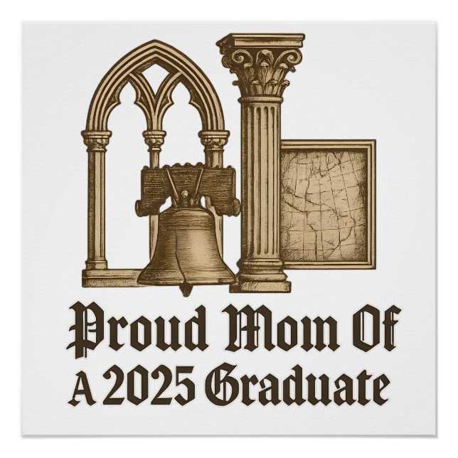 Stolze Mama 2025 Grad Classic Euro History Style Poster (Vorderseite)