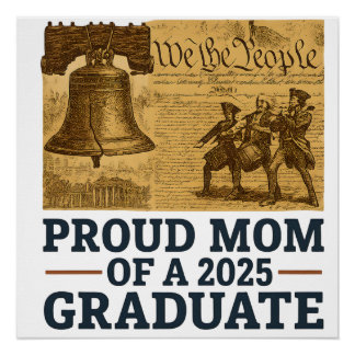 Stolze Mama 2025 History Grad Geschenk USA Global Poster