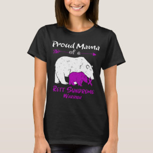 Stolze Mama-Bärin Rett-Syndrom-Bewusstsein T-Shirt