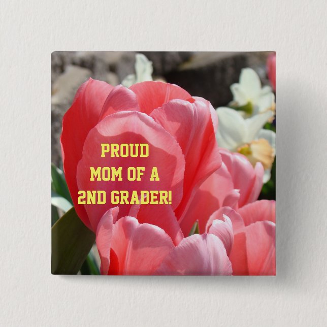 Stolze Mama der 2. Sortiererknopf Schullehrer Button (Vorderseite)
