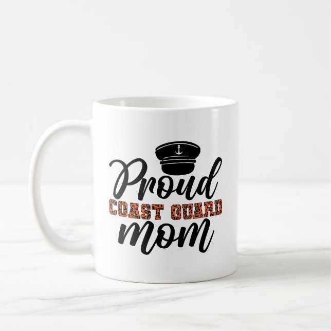 Stolze Mama der Küstenwache, Liebe für die Küstenw Kaffeetasse (Links)