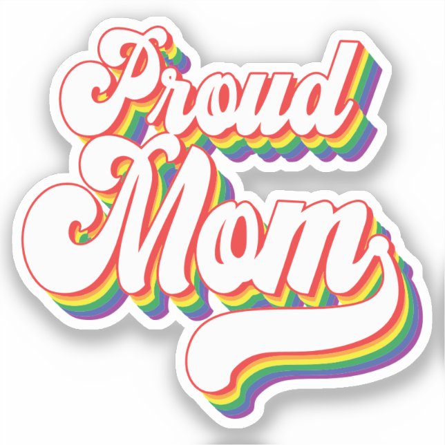 Stolze Mama der LGBTQ | GAY PRIDE MAMA | Unterstüt Aufkleber (Vorderseite)