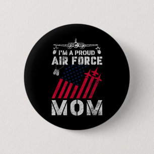 Stolze Mama der Luftwaffe Militär der USA Luftwaff Button
