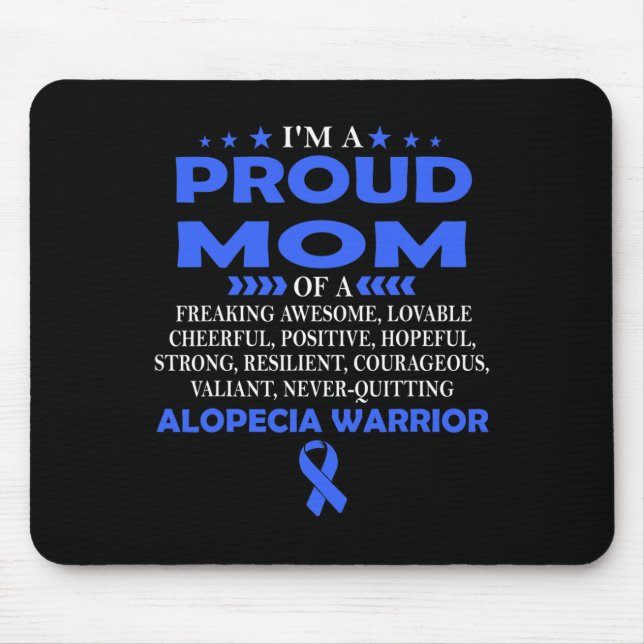 Stolze Mama des Alopezie-Kriegers Mousepad (Vorne)