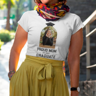 Stolze Mama des graduate Arch Shaped Foto T-Shirt