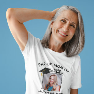Stolze Mama des Graduate Foto 2021 Class Abschluss T-Shirt