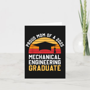 Stolze Mama des Graduates für Maschinenbau 2025 Karte