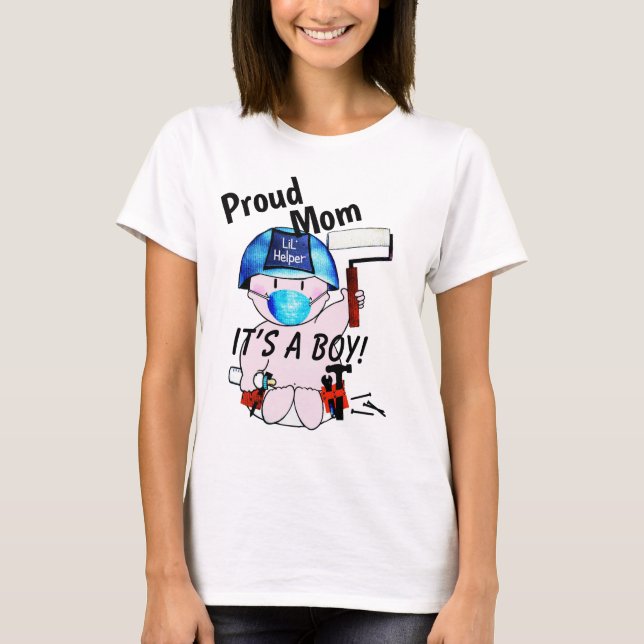 Stolze Mama des neuen Baby Boy Carpenters T-Shirt (Vorderseite)