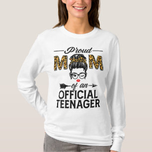Stolze Mama des Offiziellen Leopard Print 13. Gebu T-Shirt