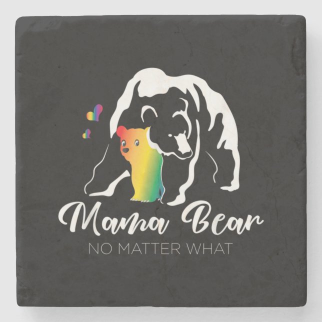 Stolze Mama egal, was LGBTQ LGBT Mama Pride Mama Steinuntersetzer (Vorderseite)