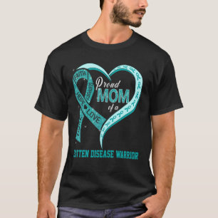 Stolze Mama einer Batten-Krankheit Kriegertribbon  T-Shirt