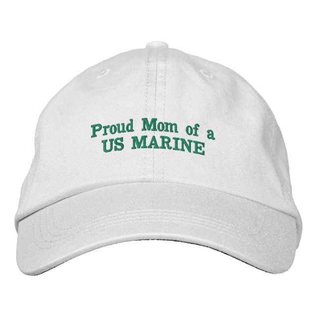 Stolze Mama einer bestickten US-MARINE Bestickte Baseballkappe (Vorderseite)