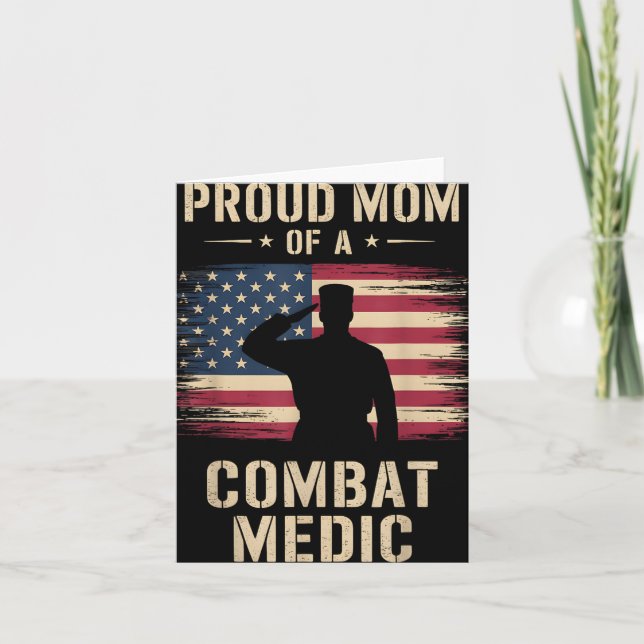 Stolze Mama einer Combat Medic Veterans Day Mama G Karte (Vorderseite)