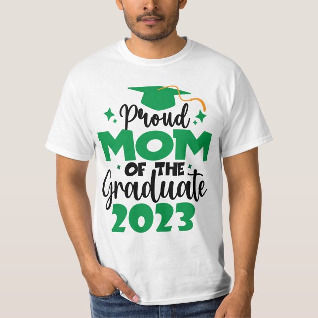 Stolze MAMA einer Klasse von 2023-Graduate Fun Scr T-Shirt (Vorderseite)