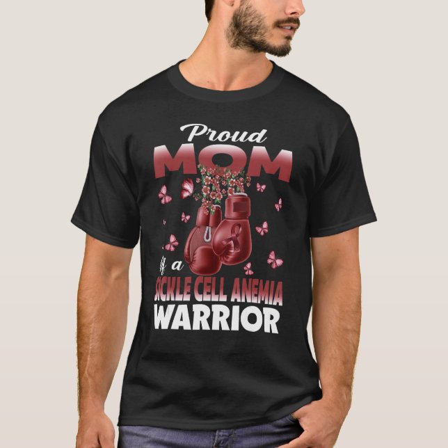 Stolze Mama einer Sichelzellanämie Kriegerkriege T-Shirt (Vorderseite)