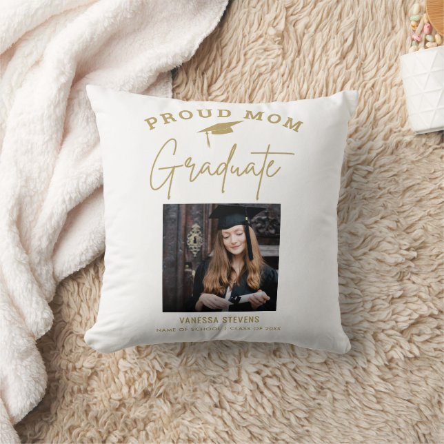 Stolze Mama eines 202-fach-Graduate Custom-Fotos Kissen (Decke)
