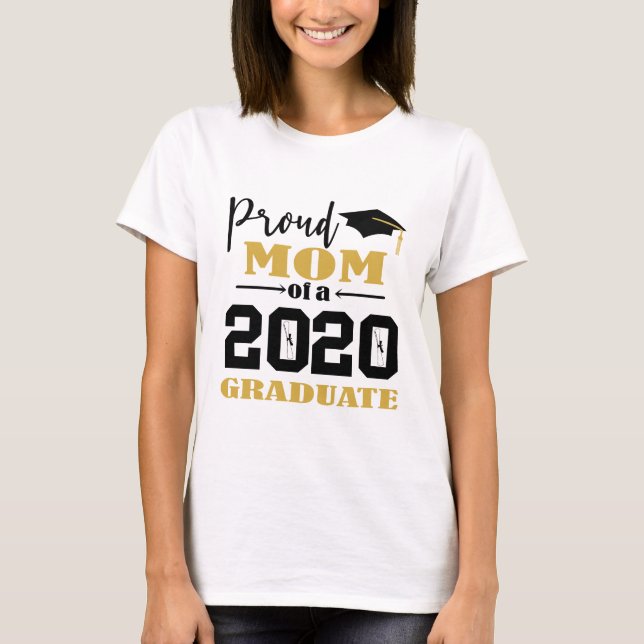 Stolze Mama eines Absolventen 2020 T-Shirt (Vorderseite)