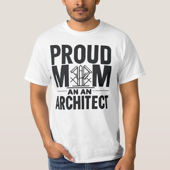 Stolze Mama eines Architekten T-Shirt (Vorderseite)