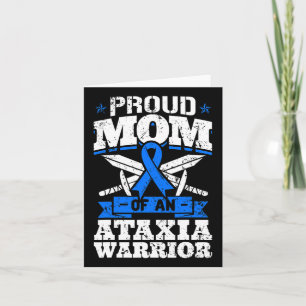 Stolze Mama eines Ataxia Warrior Awareness Ribbon Karte