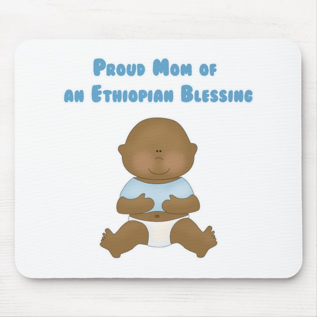 Stolze Mama eines äthiopischen Segens Mousepad (Vorne)