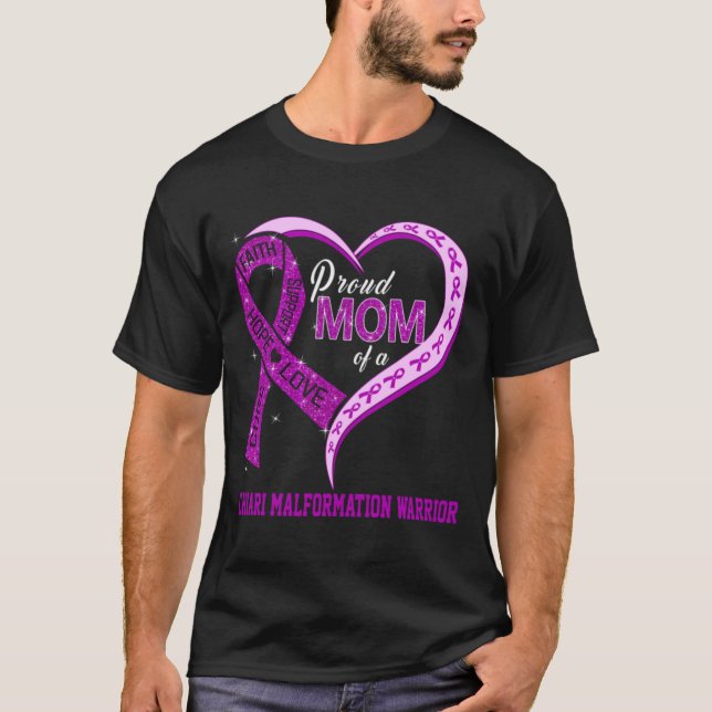 Stolze Mama eines Chiari-Malformation-Kriegers T-Shirt (Vorderseite)