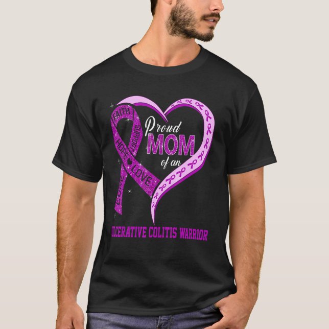 Stolze Mama eines Colitis-Kriegertribunals T-Shirt (Vorderseite)