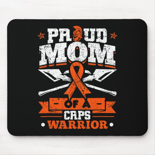 Stolze Mama eines Crps-Krieger Monat Orange Band Mousepad (Vorne)