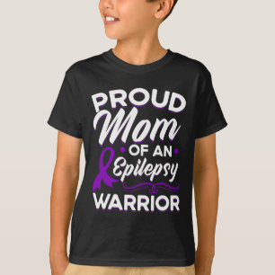 Stolze Mama eines Epilepsie-Krieger-Epilepsie-Awar T-Shirt
