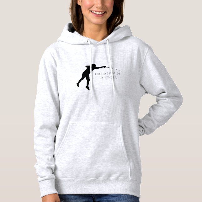 Stolze Mama eines Fencer Hoodie (Vorderseite)