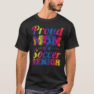 Stolze Mama eines Fußball-Senior 2022 Gefärbte Kra T-Shirt