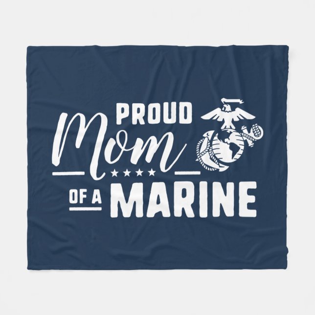 Stolze Mama eines Meeres Fleecedecke (Vorderseite (Horizontal))