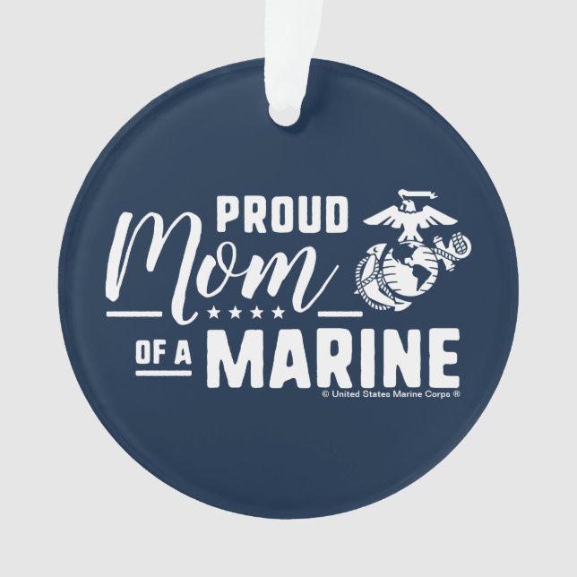 Stolze Mama eines Meeres - Weiß Ornament (Vorderseite)