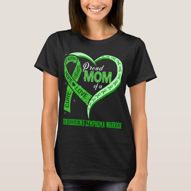 Stolze Mama eines Non-Hodgkin-Lymphomkriegers T-Shirt (Vorderseite)
