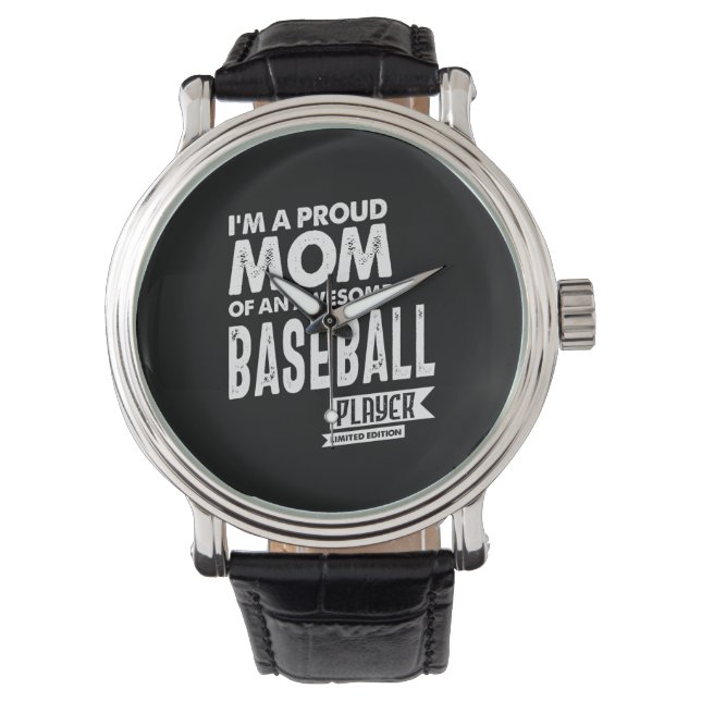 Stolze Mama eines Phantastischen Baseballspielers Armbanduhr (Vorderseite)